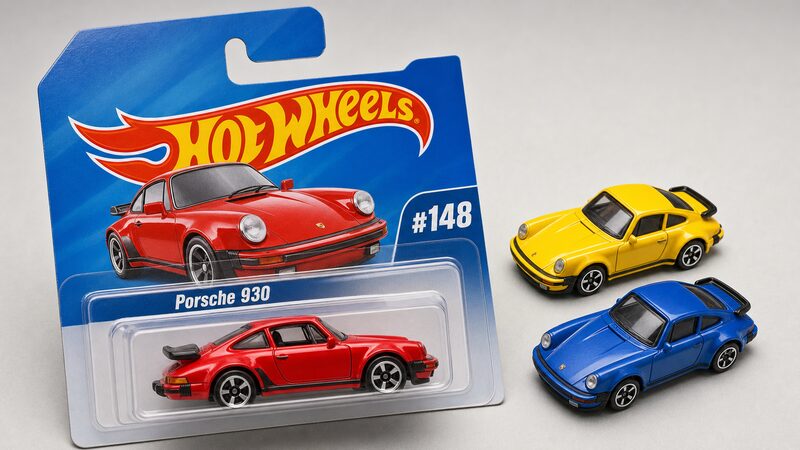 ホットウィールのベーシック「Porsche 930」#148のパッケージとカラーバリエーション