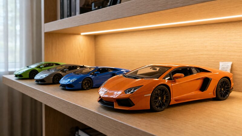 マイスト アヴェンタドールを棚に飾ったディスプレイ例